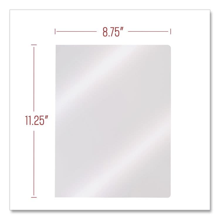 ACCO BRANDS, . Clear View Pre-Punched Presentation Covers for Binding Systems, Plastic, Round Corners, 11.25 x 8.75, Clear, 100/Box (GBC2020024) thumbnail 4