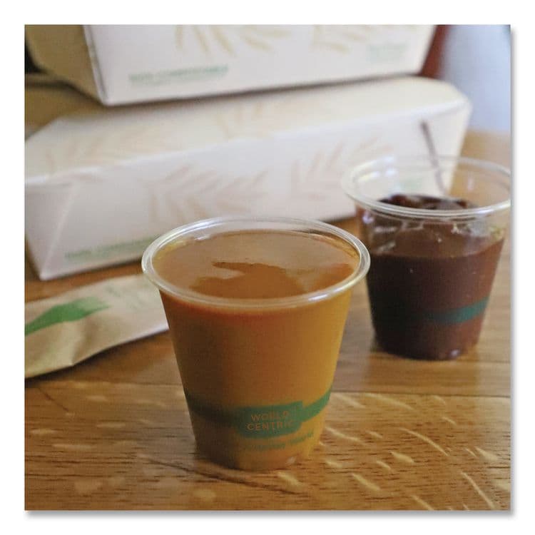 WORLD CENTRIC PLA Clear Portion Cups, 3 oz, Plastic, Clear, 2,500/Carton (WORCPCS3) thumbnail 3