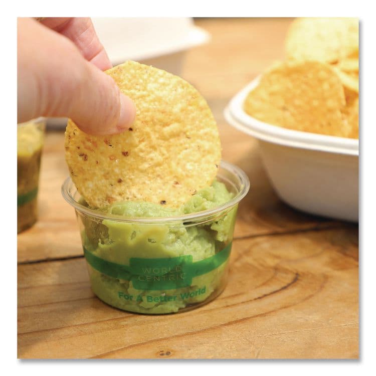 WORLD CENTRIC PLA Clear Portion Cups, 4 oz, Plastic, Clear, 1,000/Carton (WORCPCS4S) thumbnail 2