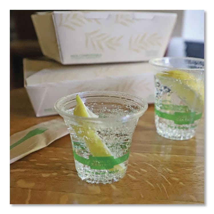 WORLD CENTRIC PLA Clear Cold Cups, 5 oz, Plastic, Clear, 2,000/Carton (WORCPCS5) thumbnail 3