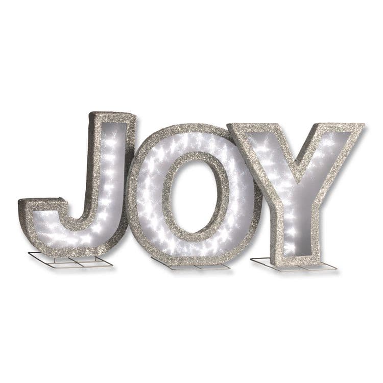 NATIONAL TREE COMPANY Pre-Lit LED JOY Decoration, AC Powered, Blue/Green/Red LED Lights, 1.75" x 55" x 18", Red (NTTDF000021X) thumbnail 4