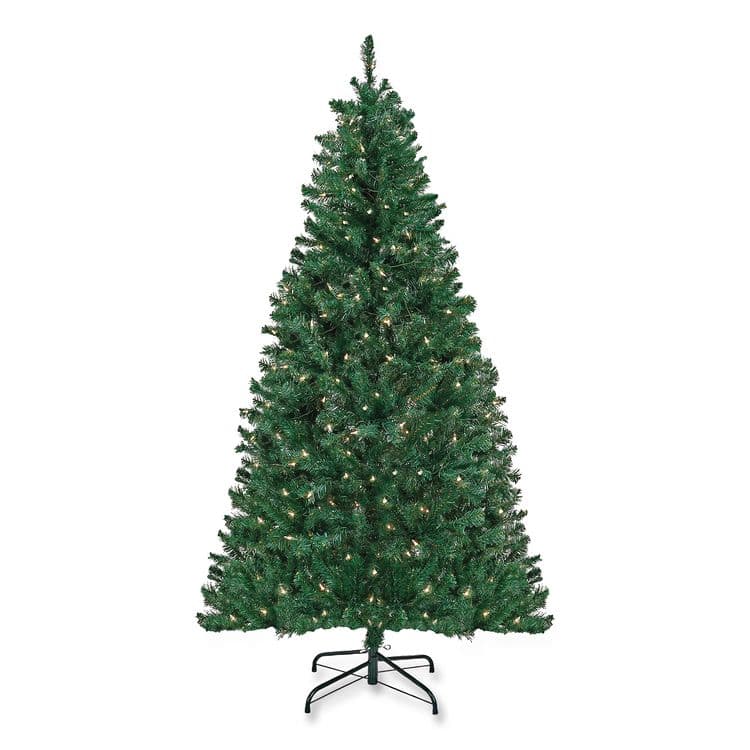 NATIONAL TREE COMPANY Pre-Lit Acacia Tree, 37" x 37" x 70.8", Green Tree, Green Tree Stand (NTTAC10030860)