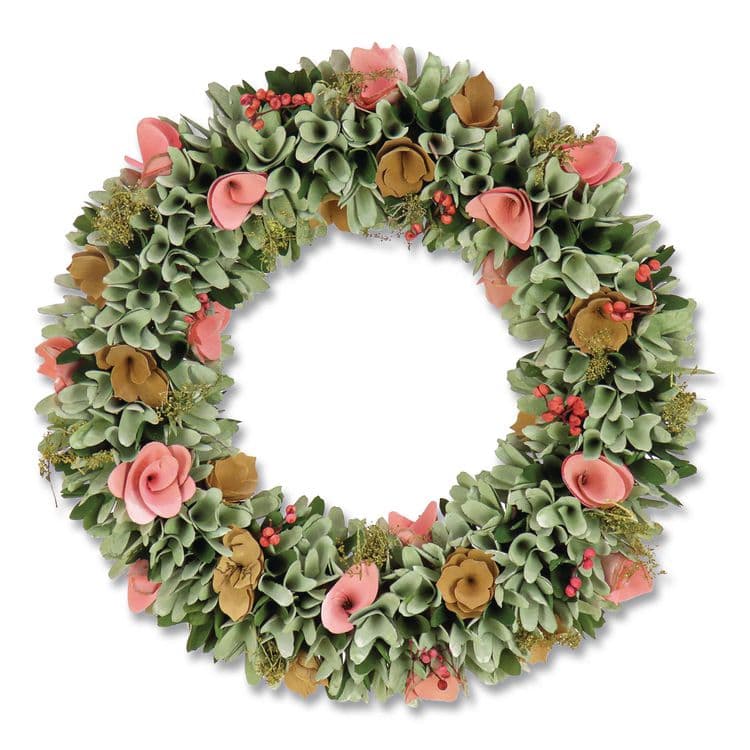 NATIONAL TREE COMPANY Spring Pastel Floral Wreath, 18" x 18" x 3.93", Assorted Colors (NTTEG79C0121181)