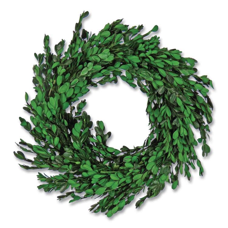 NATIONAL TREE COMPANY Spring Boxwood Wreath, 18" x 18" x 3.93", Green (NTTEG79MH187181)