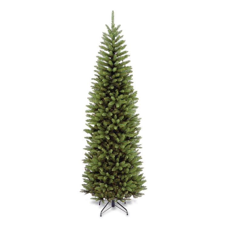 NATIONAL TREE COMPANY Kingswood Fir Pencil Tree, 29" x 29" x 84", Green Tree, Green Tree Stand (NTTKW750070)