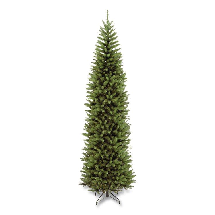 NATIONAL TREE COMPANY Kingswood Fir Pencil Tree, 35" x 35" x 108", Green Tree, Green Tree Stand (NTTKW750090)