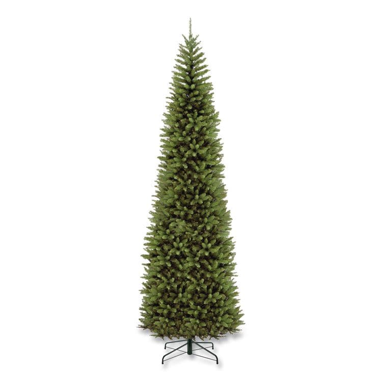 NATIONAL TREE COMPANY Kingswood Fir Pencil Tree, 46" x 46" x 144", Green Tree, Green Tree Stand (NTTKW7500120)