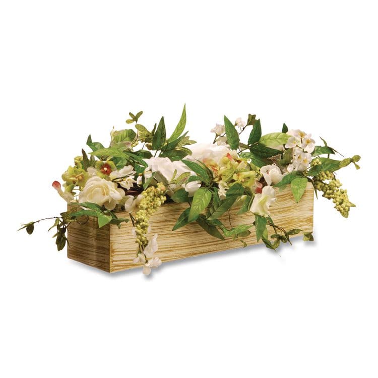 NATIONAL TREE COMPANY Spring Candleholder Table Decoration, 9" x 22" x 9", Cream (NTTRASBE030146B)