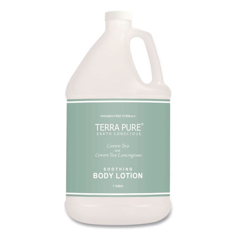 DIVERSIFIED HOSPITALITY SOLUTIONS, LTD. Terra Pure Lotion Gallon, 1 gal Bottle, Green Tea and Lemongrass Scent (DHS002270EA)