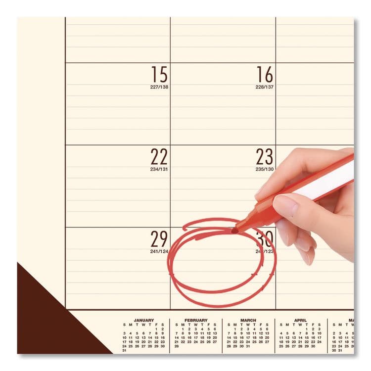 HOUSE OF DOOLITTLE EcoTones Recycled Academic Desk Pad Calendar, 18.5 x 13, Cream Sheets, Brown Corners, 12-Month (Aug to July): 2025 to 2026 (HOD012541) thumbnail 3