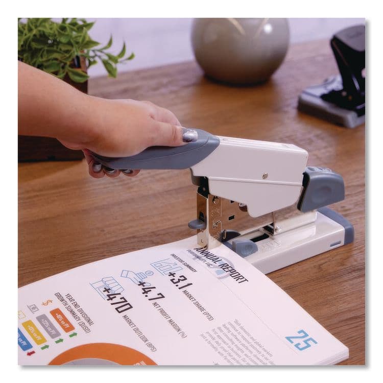 ACCO BRANDS, . Deluxe Heavy-Duty Stapler, 160-Sheet Capacity, Platinum (SWI39002) thumbnail 4
