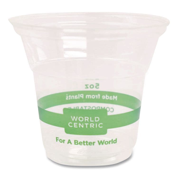 WORLD CENTRIC PLA Clear Cold Cups, 5 oz, Plastic, Clear, 2,000/Carton (WORCPCS5)