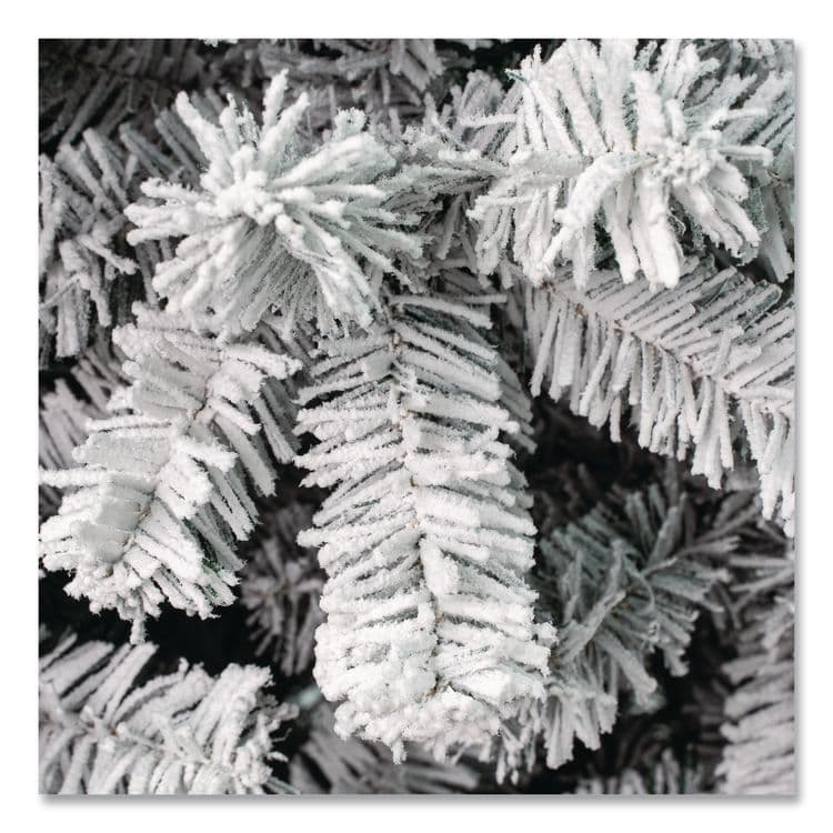 NATIONAL TREE COMPANY Acacia Medium Flocked Tree, 34" x 34" x 88.5" Green Tree, Green Tree Stand (NTTAC10050275F) thumbnail 3