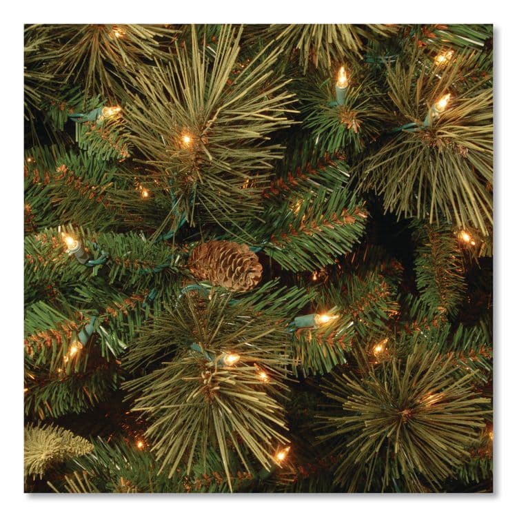 NATIONAL TREE COMPANY Pre-Lit Carolina Pine Slim Tree, 29" x 29" x 78", Green Tree, Green Tree Stand (NTTCAP333065) thumbnail 3