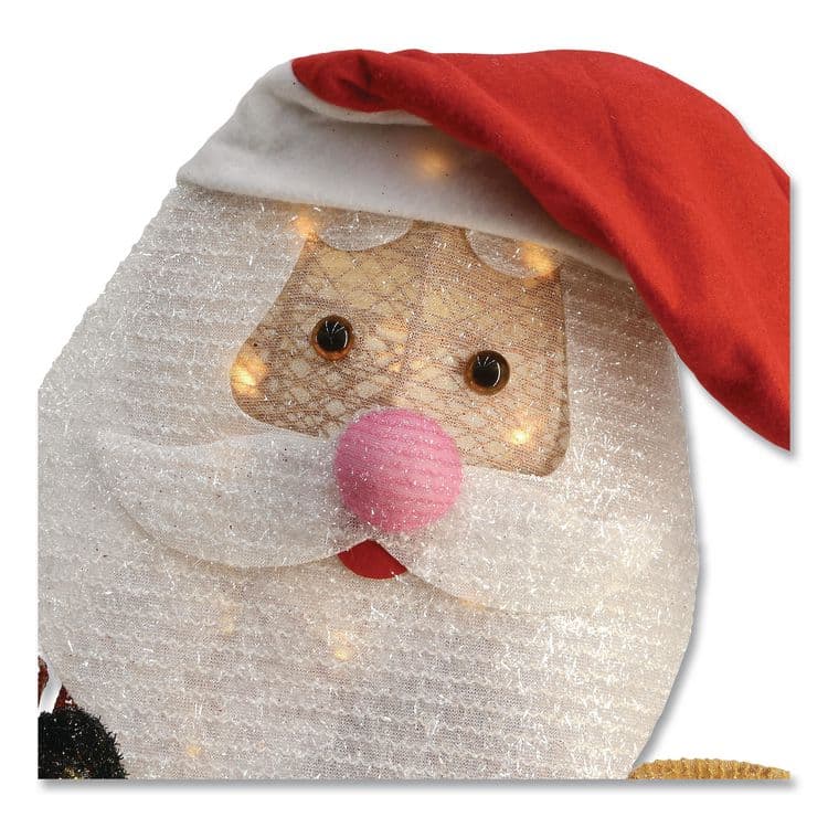 NATIONAL TREE COMPANY Santa and Reindeer, AC Powered, Warm White LED Lights, 11.25" x 30.75" x 33.5", Champagne (NTTDF245001C) thumbnail 3