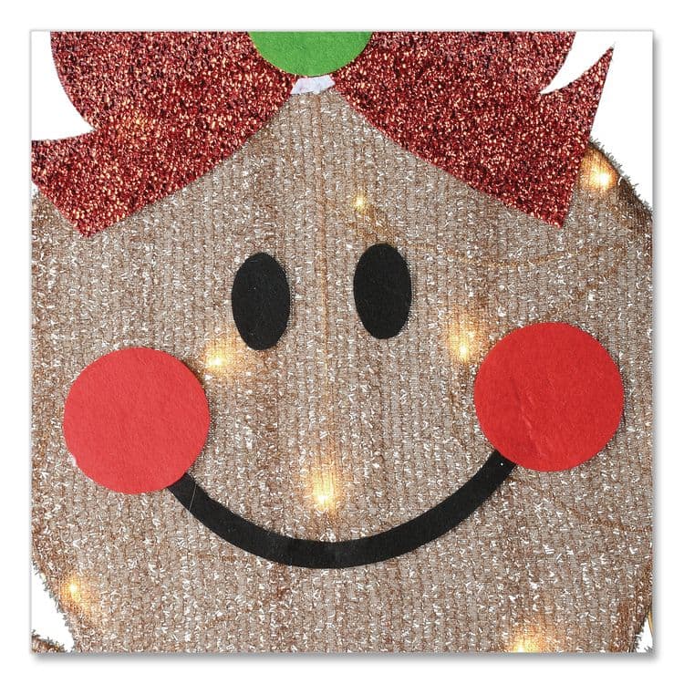 NATIONAL TREE COMPANY Pre-Lit Gingerbread Cookie Couple, AC Powered, Warm White LED Lights, 12" x 24" x 35", Assorted Colors (NTTDF21080006L) thumbnail 3