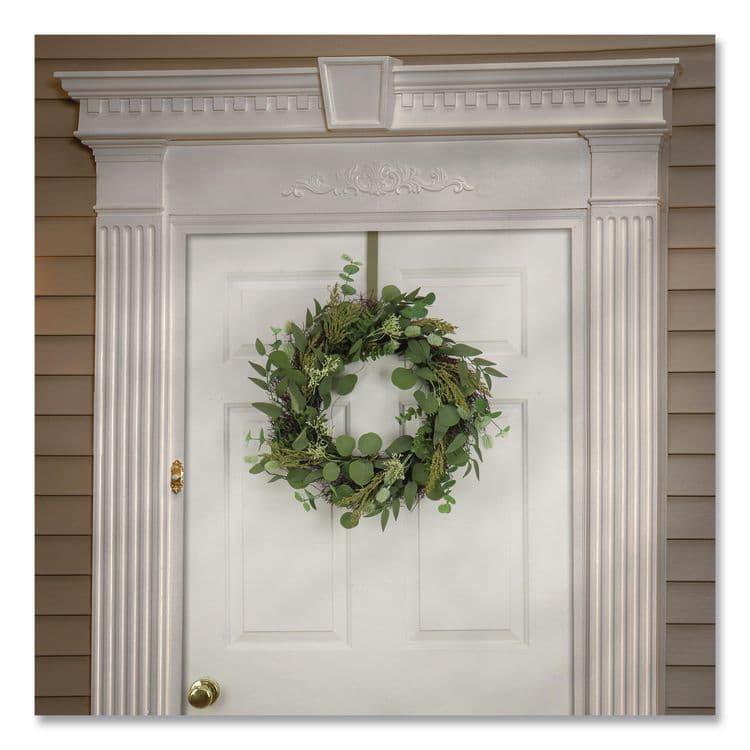 NATIONAL TREE COMPANY Eucalyptus and Baby's Breath Spring Wreath, 22" Diameter x 5" h, Green (NTTDL8765F22213) thumbnail 2