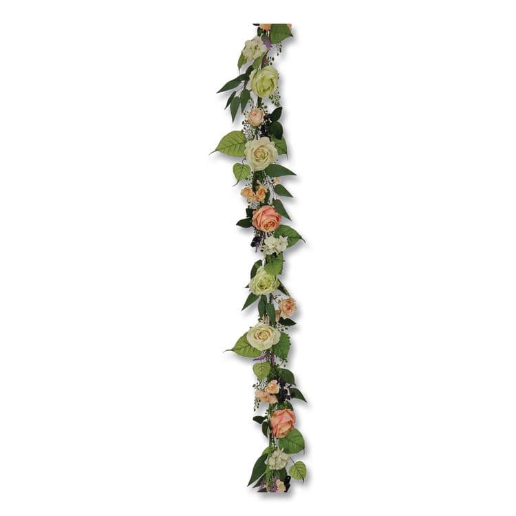 NATIONAL TREE COMPANY Rose and Lavender Spring Garland, 72" Long, Pink (NTTDS69S21G7504) thumbnail 4