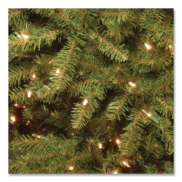 NATIONAL TREE COMPANY Pre-Lit Dunhill Fir Tree, 66" x 66" x 108", 900 Clear Lights, Green Tree, Green Tree Stand (NTTDUH90LO) thumbnail 3