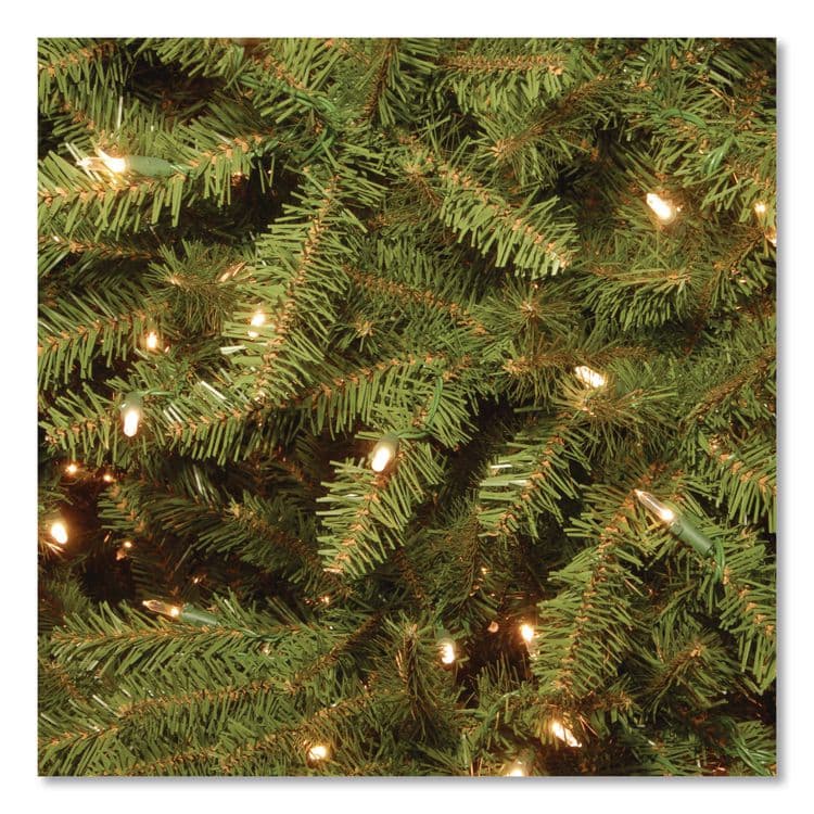 NATIONAL TREE COMPANY Pre-Lit Dunhill Fir Tree with PowerConnect, Clear Lights, 52" x 52" x 84", Green Tree, Green Tree Stand (NTTDUH3300P70) thumbnail 3