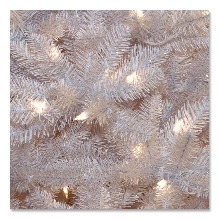 NATIONAL TREE COMPANY Pre-Lit Dunhill Fir White Tree, 59" x 55" x 84", White Tree, White Tree Stand (NTTDUWH70LO) thumbnail 3