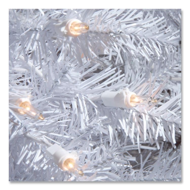 NATIONAL TREE COMPANY Pre-Lit Dunhill Fir White Tree, 59" x 59" x 90", White Tree, White Tree Stand (NTTDUWH75LO) thumbnail 4
