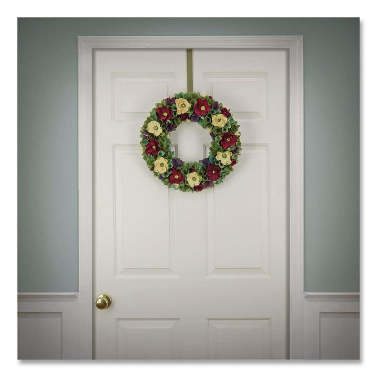 NATIONAL TREE COMPANY Red and Cream Floral Wreath, 18" x 18" x 3.93", Red (NTTEG79B0027181) thumbnail 2