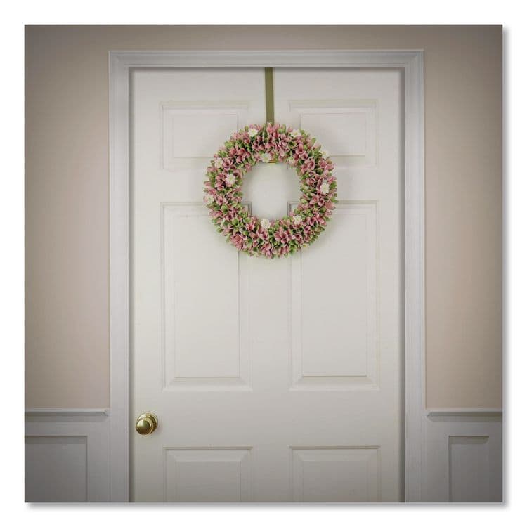 NATIONAL TREE COMPANY Spring Pink Floral Wreath, 18" x 18" x 3.93", Pink (NTTEG79C0055181) thumbnail 2