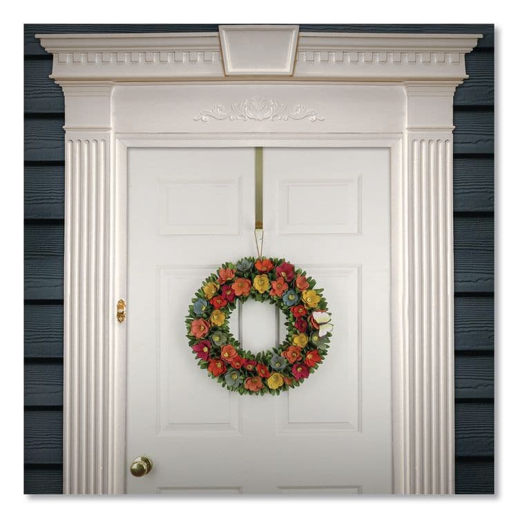 NATIONAL TREE COMPANY Spring Floral Wreath with Butterfly, 19.7" x 19.7" x 4.3", Assorted Colors (NTTEG7919B04461) thumbnail 2