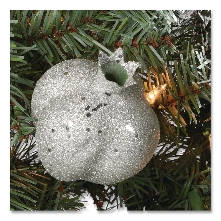 NATIONAL TREE COMPANY Pre-Lit Glittery Pine Pomegranate Garland, AC Powered, Clear Incandescent Lights, 108" Long, Green (NTTGTP13029B1) thumbnail 3
