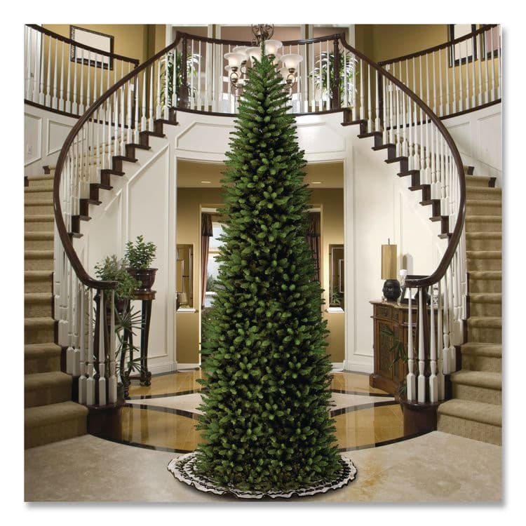 NATIONAL TREE COMPANY Kingswood Fir Pencil Tree, 54" x 54" x 168", Green Tree, Green Tree Stand (NTTKW7500140) thumbnail 2