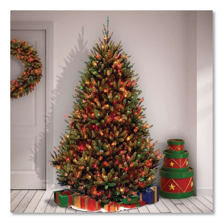 NATIONAL TREE COMPANY Pre-Lit Natural Fraser Fir Tree, 60" x 60" x 90", Green Tree, Green Tree Stand (NTTNAFFMH175RLO) thumbnail 2