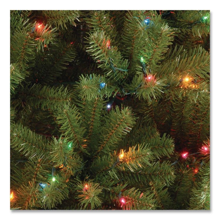 NATIONAL TREE COMPANY Pre-Lit North Valley Spruce Tree, 47" x 47" x 84", Green Tree, Green Tree Stand (NTTNRV730170) thumbnail 3