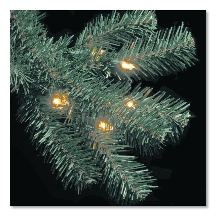NATIONAL TREE COMPANY Pre-Lit North Valley Spruce Blue Tree, 42" x 42" x 78", Blue Tree, Green Tree Stand (NTTNRVB730665) thumbnail 4