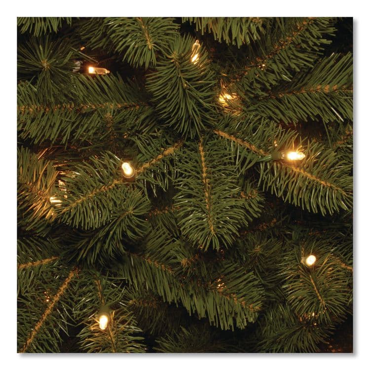 NATIONAL TREE COMPANY Pre-Lit Downswept Douglas Fir Pencil Slim Tree, 35" x 35" x 108", Green Tree, Green Tree Stand (NTTPEDD439290) thumbnail 3
