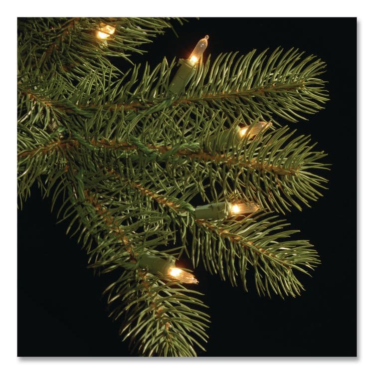 NATIONAL TREE COMPANY Pre-Lit Downswept Douglas Fir Pencil Slim Tree, 35" x 35" x 108", Green Tree, Green Tree Stand (NTTPEDD439290) thumbnail 4