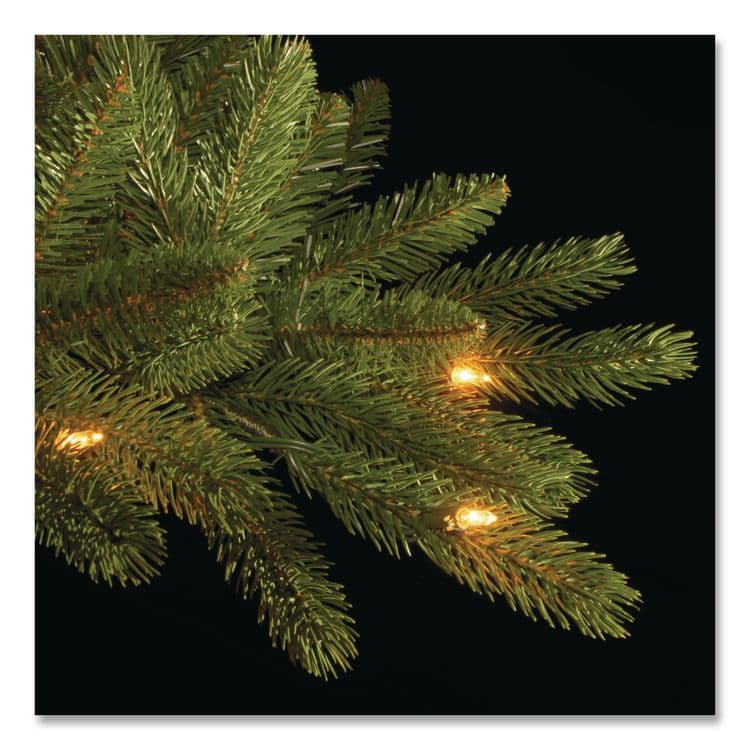 NATIONAL TREE COMPANY Pre-Lit Grande Fir Pencil Slim Tree, 30" x 30" x 78", Green Tree, Green Tree Stand (NTTPEGF433465) thumbnail 4