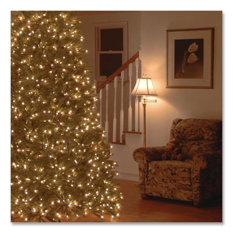 NATIONAL TREE COMPANY Pre-Lit Jersey Fraser Fir Medium Tree, 48" x 48" x 78", Green Tree, Green Tree Stand (NTTPEJF130265) thumbnail 2