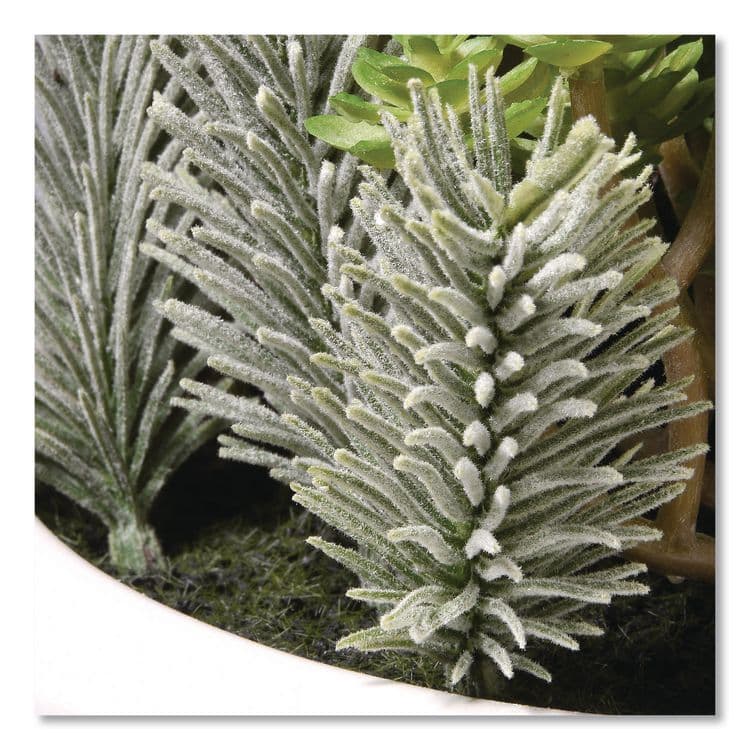 NATIONAL TREE COMPANY Spring Potted Plant, 8" x 8" x 8", Green Plant, White Pot (NTTRASXF169W) thumbnail 4