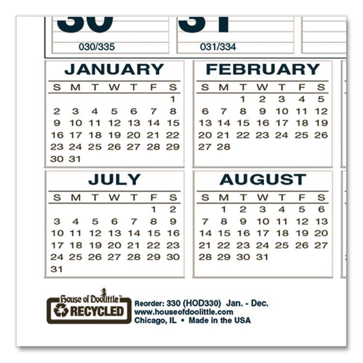 HOUSE OF DOOLITTLE Bar Harbor Recycled Wirebound Monthly Wall Calendar, 6 x 7, White/Blue/Gray Sheets, 12-Month (Jan-Dec): 2026 (HOD330) thumbnail 4