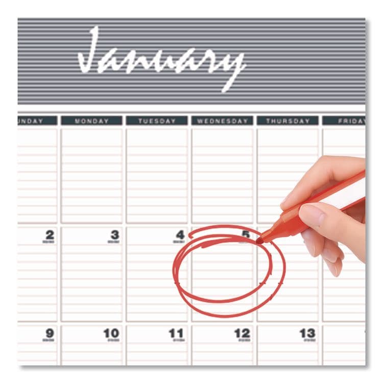 HOUSE OF DOOLITTLE Bar Harbor Recycled Wirebound Monthly Wall Calendar, 15.5 x 22, White/Blue/Gray Sheets, 12-Month (Jan-Dec): 2026 (HOD333) thumbnail 3