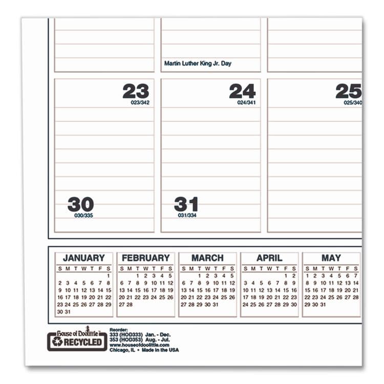 HOUSE OF DOOLITTLE Academic Year Bar Harbor Recycled Wirebound Monthly Wall Calendar, 12 x 17, White/Blue Sheets, 12-Month (Aug-July): 2025-2026 (HOD352) thumbnail 2