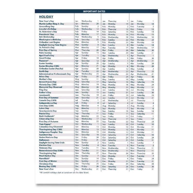 HOUSE OF DOOLITTLE Recycled Three-Hole Punched Wirebound Academic Monthly Planner, 11 x 8.5, Black Cover, 14-Month: July 2025 to Aug 2026 (HOD26302) thumbnail 3