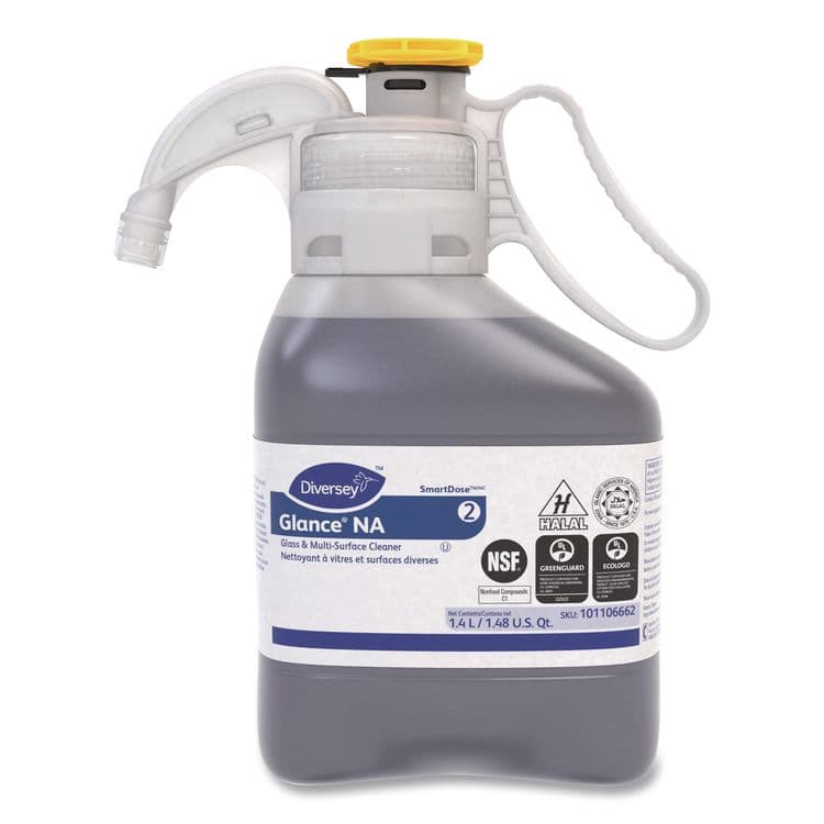 DIVERSEY Glance NA Glass and Multi-Surface Cleaner SC, Unscented, 1.4 L SmartDose, 2/Carton (DVO101106662) thumbnail 4