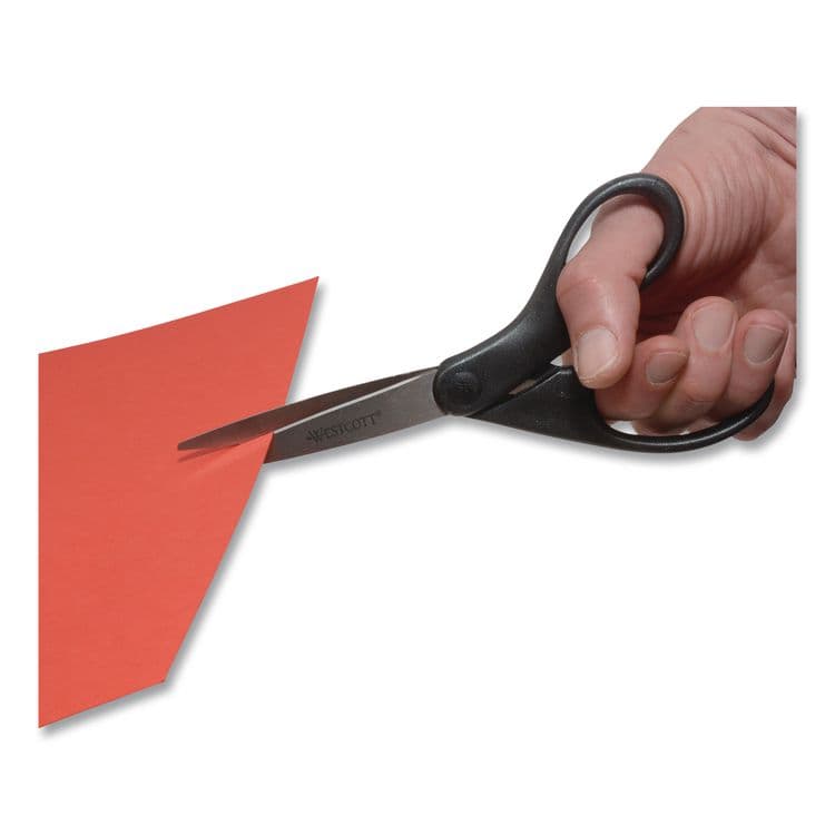 ACME UNITED CORPORATION Design Line Straight Stainless Steel Scissors, 8" Long, 3.13" Cut Length, Straight Black Handle (ACM13139) thumbnail 4