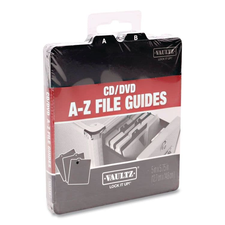IDEASTREAM CONSUMER PRODUCTS A-Z CD File Guides, 1/3-Cut Top Tab, A to Z, 5 x 5.75, Black, 26/Set (IDEVZ01176) thumbnail 2