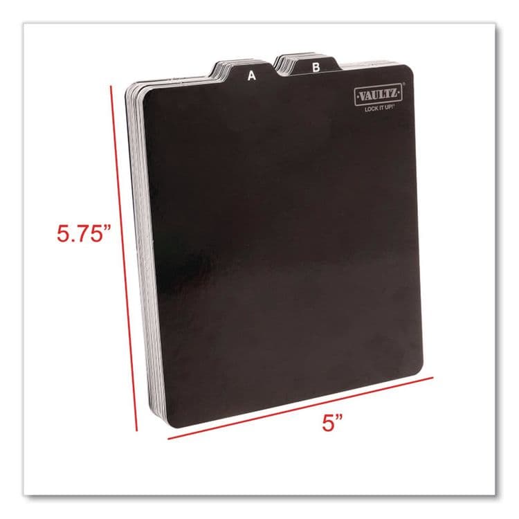 IDEASTREAM CONSUMER PRODUCTS A-Z CD File Guides, 1/3-Cut Top Tab, A to Z, 5 x 5.75, Black, 26/Set (IDEVZ01176) thumbnail 4