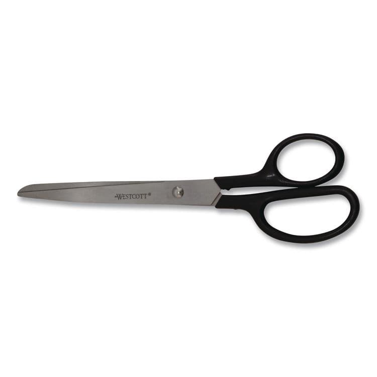 ACME UNITED CORPORATION Design Line Straight Stainless Steel Scissors, 8" Long, 3.13" Cut Length, Straight Black Handle (ACM13139)