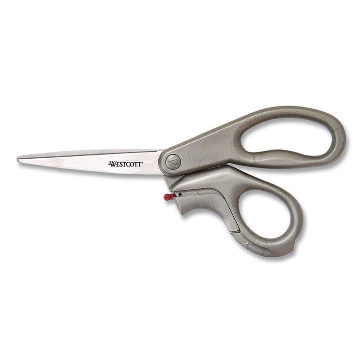 ACME UNITED CORPORATION E-Z Open Box Opener Stainless Steel Shears, 8" Long, 3.25" Cut Length, Offset Gray Handle (ACM13227)