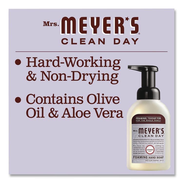 THE CALDREA COMPANY Clean Day Foaming Hand Soap, Lavender Scent, 10 oz, 4/Carton (SJN379557) thumbnail 4